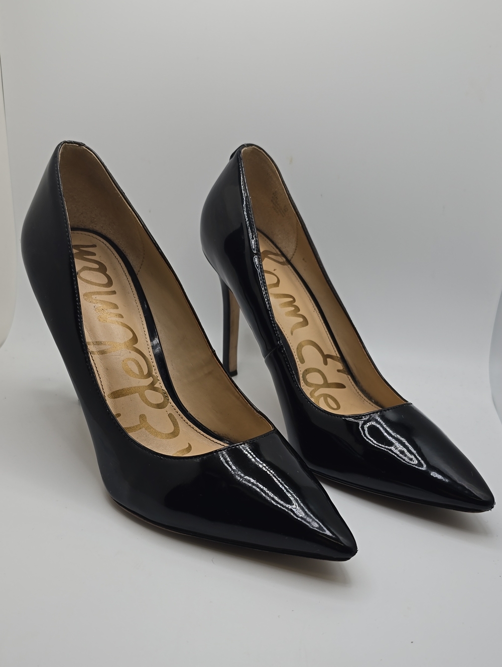 Sam Edelman | Black Patent Pointed-Toe Stiletto Pumps